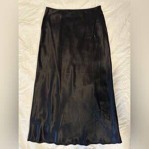 Reformation Pratt Silk Midi Skirt (Black)
